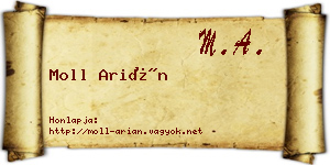 Moll Arián névjegykártya